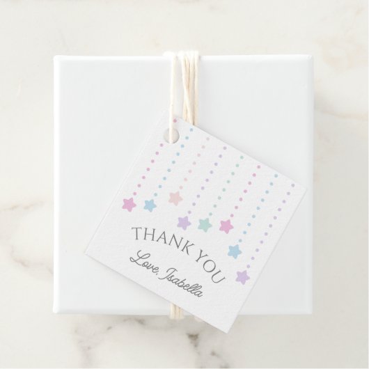 Elegant Twinkle Little Stars Baby shower Dank u Bedankjes Labels (In situ)