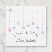 Elegant Twinkle Little Stars Baby shower Dank u Bedankjes Labels (Voorkant)