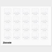 Elegant Twinkle Little Stars Baby shower Dank u Vierkante Sticker (Vel)