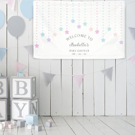 Elegant Twinkle Little Stars Baby shower Welkom Spandoek