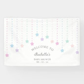 Elegant Twinkle Little Stars Baby shower Welkom Spandoek (Horizontaal)