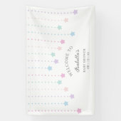 Elegant Twinkle Little Stars Baby shower Welkom Spandoek (Verticaal)