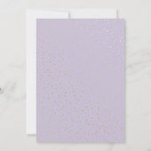 Elegant Twinkle Stars pastel lavender Gold Wedding Kaart (Achterkant)