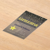Elegant Twinkle Twinkle Little Star Baby Shower Acryl Uitnodigingen (Laagn)