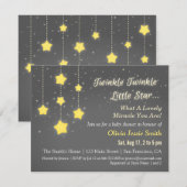 Elegant Twinkle Twinkle Little Star Baby shower Kaart (Voorkant / Achterkant)