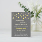 Elegant Twinkle Twinkle Little Star Baby shower Kaart (Staand voorkant)