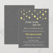 Elegant Twinkle Twinkle Little Star Baby shower Kaart (Voorkant / Achterkant)
