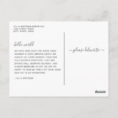 Elegant Twins Birth Announement Briefkaart (Achterkant)