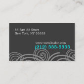 Elegant Twirl Blauwgroen Visitekaartje (Achterkant)