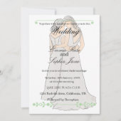 Elegant Two Brides Wedding Invitation Kaart (Voorkant)