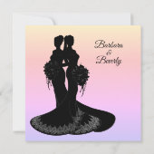 Elegant Two Brides Wedding Invitation Kaart (Achterkant)