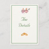 Elegant Two Hearts Catholic Wedding Informatiekaartje (Voorkant)