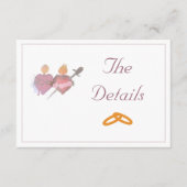 Elegant Two Hearts Catholic Wedding Informatiekaartje (Voorkant)