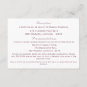 Elegant Two Hearts Catholic Wedding Informatiekaartje (Achterkant)