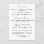 Elegant Two Hearts Catholic Wedding  Informatiekaartje (Achterkant)