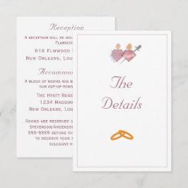 Elegant Two Hearts Catholic Wedding  Informatiekaartje