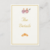 Elegant Two Hearts Catholic Wedding Informatiekaartje (Voorkant)