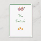 Elegant Two Hearts Catholic Wedding  Informatiekaartje (Voorkant)