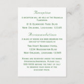 Elegant Two Hearts Catholic Wedding  Informatiekaartje (Achterkant)