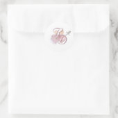 Elegant Two Hearts Catholic Wedding  Ronde Sticker (Tas)
