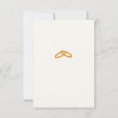 Elegant Two Hearts Catholic Wedding  RSVP Kaartje (Achterkant)