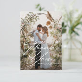 Elegant Two Photo Wedding  Bedankkaart (Staand voorkant)