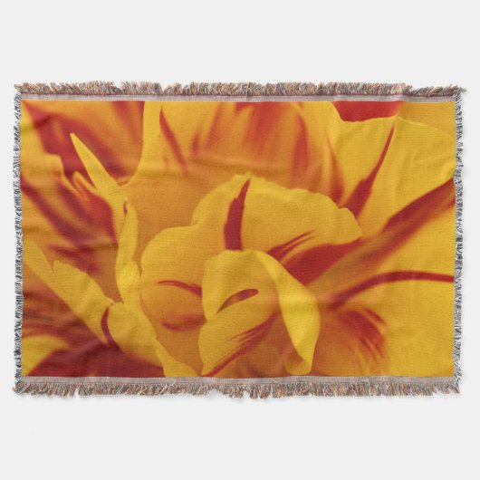 Elegant Two-Tone Red Gold Monsella Tulip Deken (Voorkant)