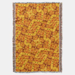 Elegant Two-Tone Red Gold Monsella Tulip Deken