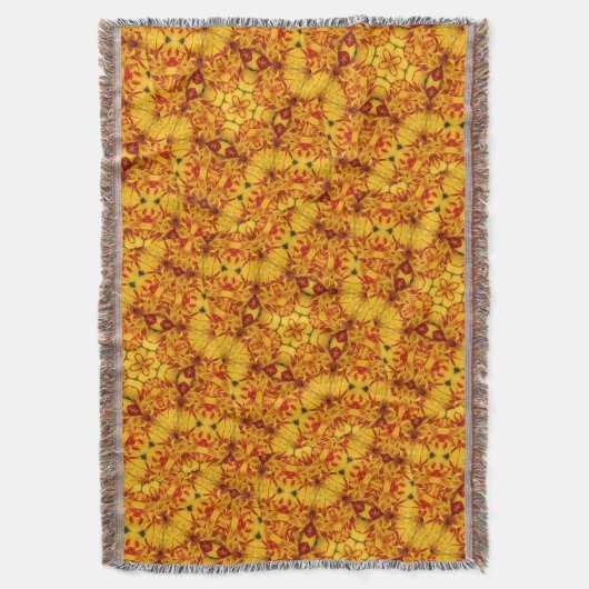 Elegant Two-Tone Red Gold Monsella Tulip Deken (Voorkant Verticaal)