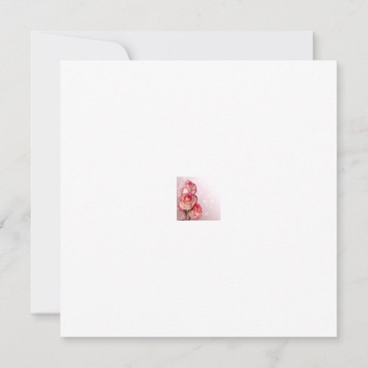 Elegant Two Tone Rozen Quote Flat Card (Achterkant)