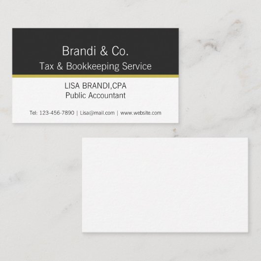 Elegant Two Toned Professional Visitekaartje (Voorkant / Achterkant)