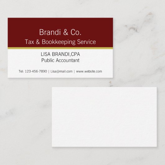 Elegant Two Toned Sjabloon Visitekaartje (Voorkant / Achterkant)