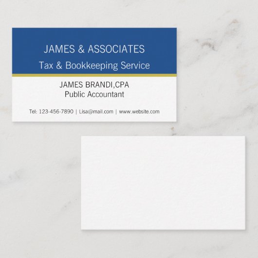 Elegant Two Toned Sjabloon Visitekaartje (Voorkant / Achterkant)