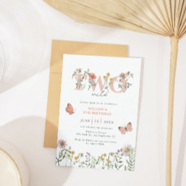 Elegant Two Wilde Wilde Bloem 2e verjaardag Kaart