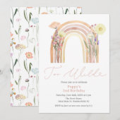 Elegant Two Wilde Wilde Bloem 2e verjaardag Kaart (Voorkant / Achterkant)