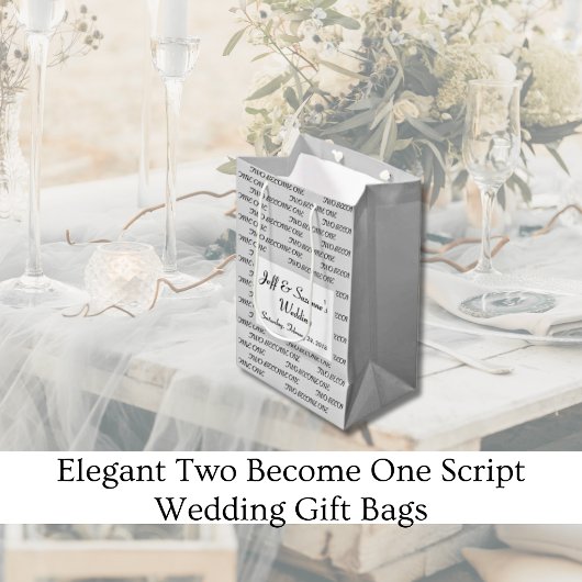Elegant Two wordt een scriptweduwschap Medium Cadeauzakje