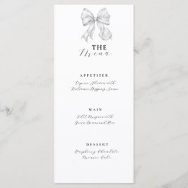 Elegant, tying the Bow  bridal shower Menu