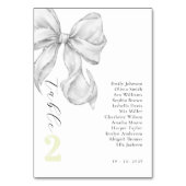Elegant, tying the knot bridal shower white bow. kaart (Achterkant)