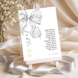 Elegant, tying the knot bridal shower white bow. kaart