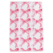 Elegant Tying the Knot Pink Bow-Vrijgezellenfeest Medium Cadeauzakje (Achterkant)