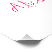 Elegant Tying the Knot Pink Bow-Vrijgezellenfeest Perfect Poster (Hoek)