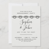 Elegant tying the knot verloving nodigde Kaart uit (Voorkant)