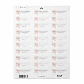 Elegant, tying the Pink Bow bridal shower Etiket (Full Sheet)