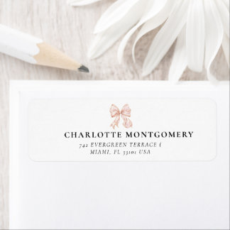 Elegant, tying the Pink Bow  bridal shower Etiket