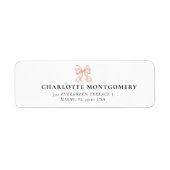 Elegant, tying the Pink Bow bridal shower Etiket (Voorkant)