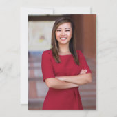 Elegant Type 2 Foto Afstuderen Red Kaart (Achterkant)