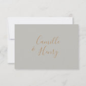 Elegant type blush gold waterverf bruiloft rsvp kaart (Achterkant)