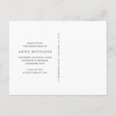 Elegant Type Foto Afstuderen Aankondigingskaart (Achterkant)