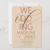 ELEGANT Type Koffee Latte Wedding Kaart (Voorkant)