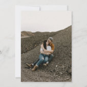 Elegant Type Monogram Foto Weddenschap Kaart (Achterkant)